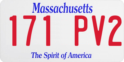 MA license plate 171PV2