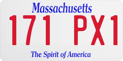 MA license plate 171PX1
