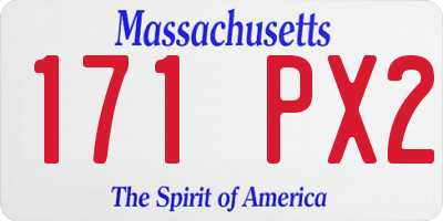 MA license plate 171PX2