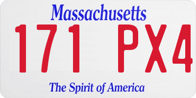 MA license plate 171PX4