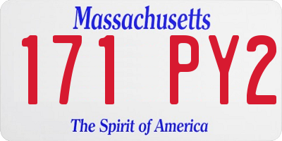 MA license plate 171PY2
