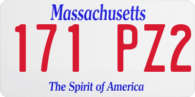 MA license plate 171PZ2