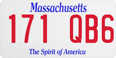 MA license plate 171QB6