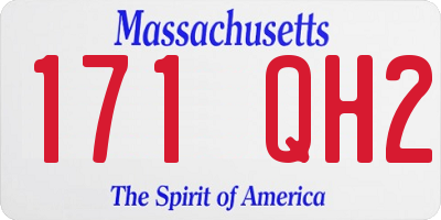 MA license plate 171QH2