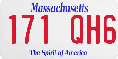 MA license plate 171QH6