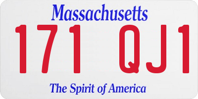 MA license plate 171QJ1