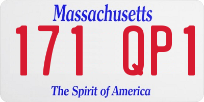 MA license plate 171QP1