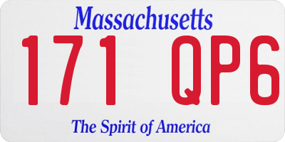 MA license plate 171QP6