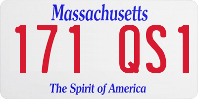 MA license plate 171QS1