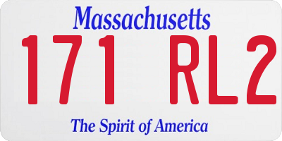MA license plate 171RL2