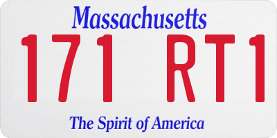 MA license plate 171RT1