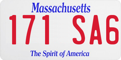 MA license plate 171SA6
