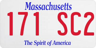 MA license plate 171SC2
