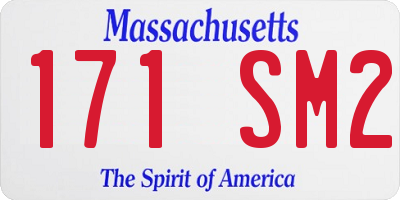 MA license plate 171SM2
