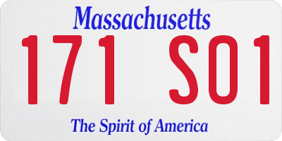MA license plate 171SO1