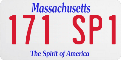 MA license plate 171SP1