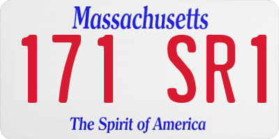 MA license plate 171SR1