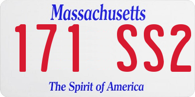 MA license plate 171SS2