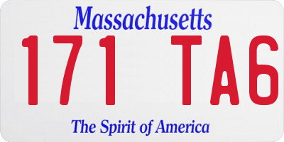 MA license plate 171TA6