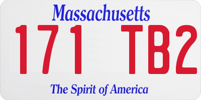 MA license plate 171TB2