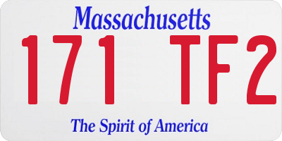 MA license plate 171TF2