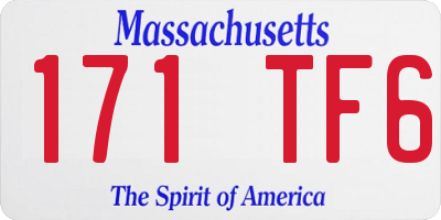 MA license plate 171TF6