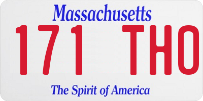 MA license plate 171TH0