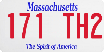 MA license plate 171TH2