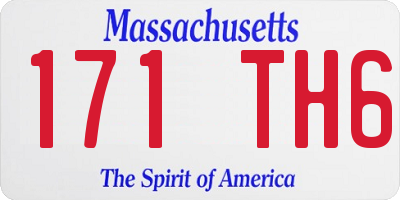 MA license plate 171TH6