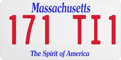 MA license plate 171TI1