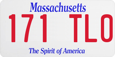 MA license plate 171TL0