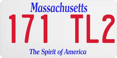 MA license plate 171TL2