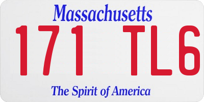 MA license plate 171TL6
