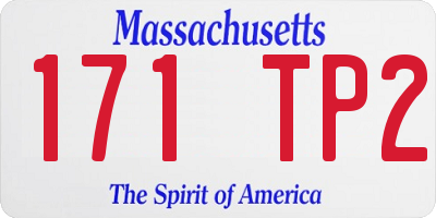 MA license plate 171TP2