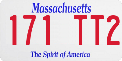 MA license plate 171TT2