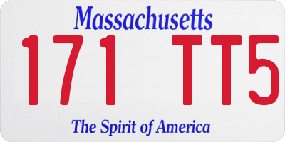 MA license plate 171TT5