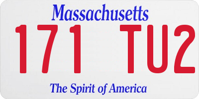 MA license plate 171TU2