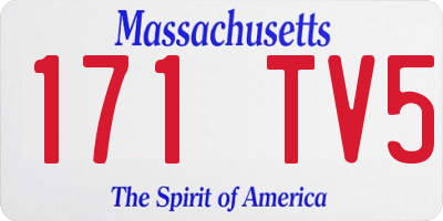 MA license plate 171TV5