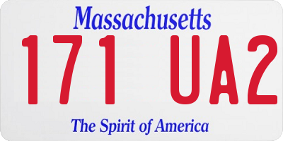MA license plate 171UA2