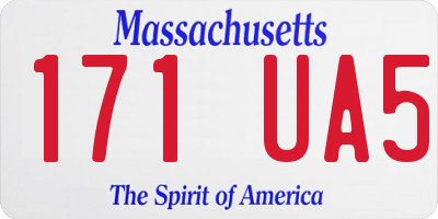 MA license plate 171UA5