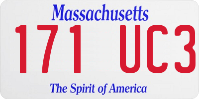 MA license plate 171UC3