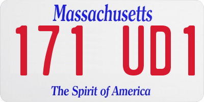 MA license plate 171UD1