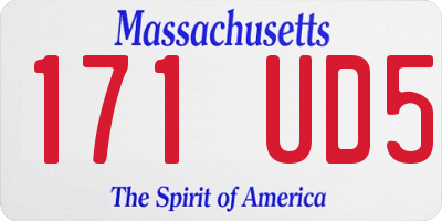 MA license plate 171UD5