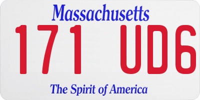 MA license plate 171UD6
