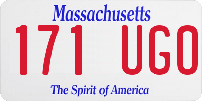 MA license plate 171UG0