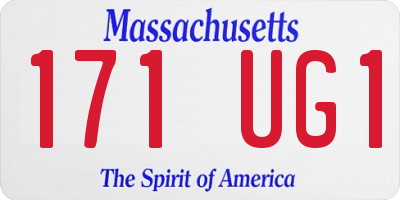 MA license plate 171UG1