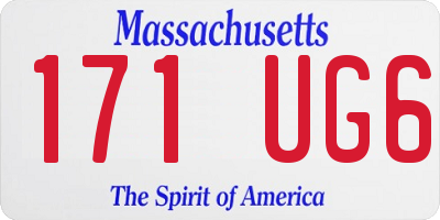 MA license plate 171UG6