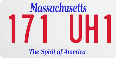 MA license plate 171UH1