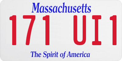 MA license plate 171UI1