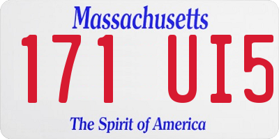 MA license plate 171UI5